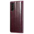 Flip case for Samsung Galaxy S23, ERBORD Waxy Wallet, red