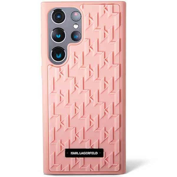 Karl Lagerfeld Case for Samsung Galaxy S23 Ultra, Saffiano Mono Metal, pink