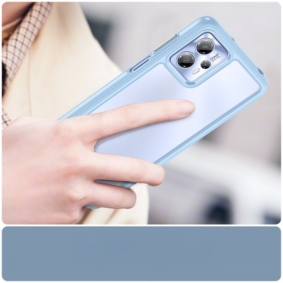 Case for Motorola Moto G13 / G23, Fusion Hybrid, transparent / blue