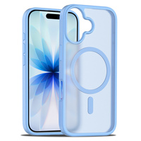 Matt Case for iPhone 17, for MagSafe, translucent blue
