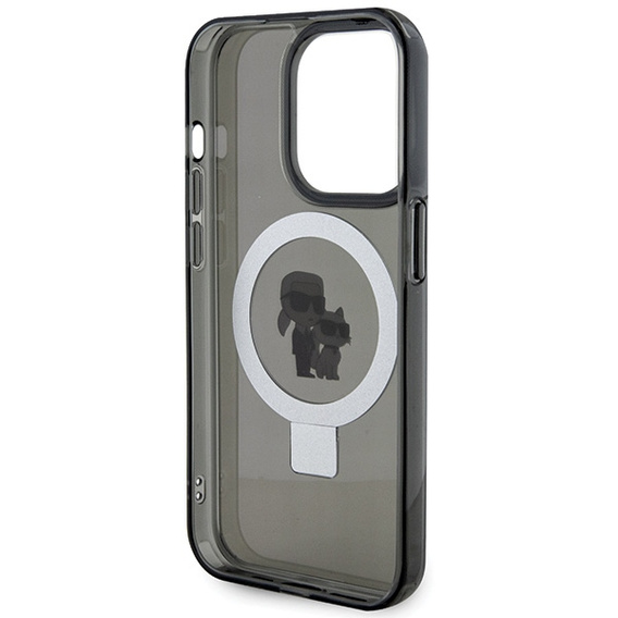 Karl Lagerfeld Ring Stand Karl & Choupette MagSafe Case for iPhone 15 Pro