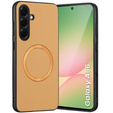 Case for Samsung Galaxy A56 5G, Leather Hybrid MagSafe, gold