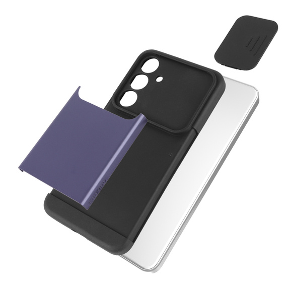 Case for Samsung Galaxy S24, ERBORD CamProtect Slide Camera, purple