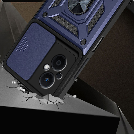 Case for Oppo Reno7 Lite, CamShield Slide, dark blue