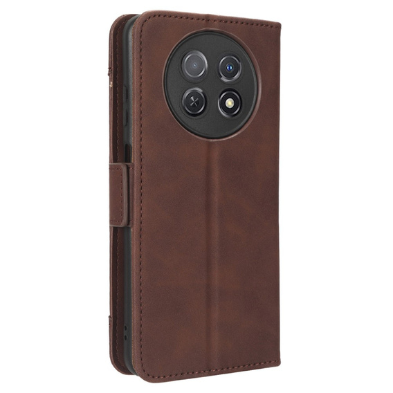 Flip case for Huawei Nova Y91 4G, Card Slot, brown