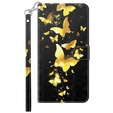Flip case for Oppo A17, Wallet, Butterflies gold