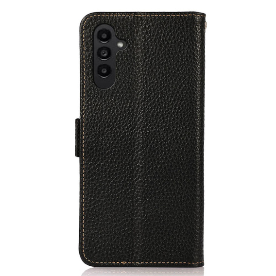 KHAZNEH RFID case for Samsung Galaxy A35 5G, Litchi Texture, black