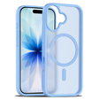 Matt Case for iPhone 17, for MagSafe, translucent blue