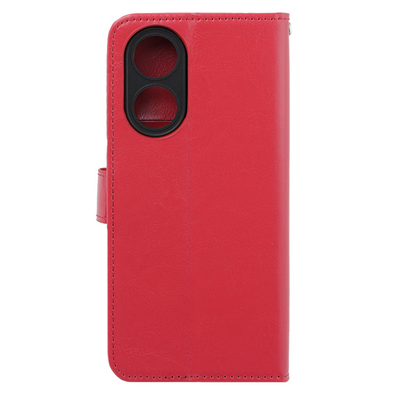 Flip case for Oppo A38 4G / Oppo A18 4G, Crazy Horse Wallet, red