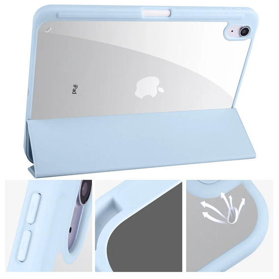 Case for iPad 10.9 2022 10 Gen, Smartcase Hybrid, with stylus space, blue