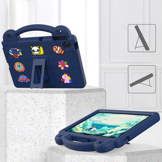 Children's case for Lenovo Tab TB311FU, Cute Patterns, with stand, dark blue