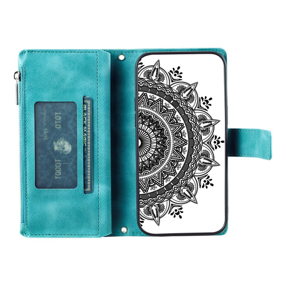 Flip case for Xiaomi Redmi Note 13 Pro 4G / Xiaomi Redmi Note 14S / Xiaomi Poco M6 Pro 4G, Mandala, green