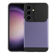 Case for Samsung Galaxy S24, ERBORD CamProtect Slide Camera, purple