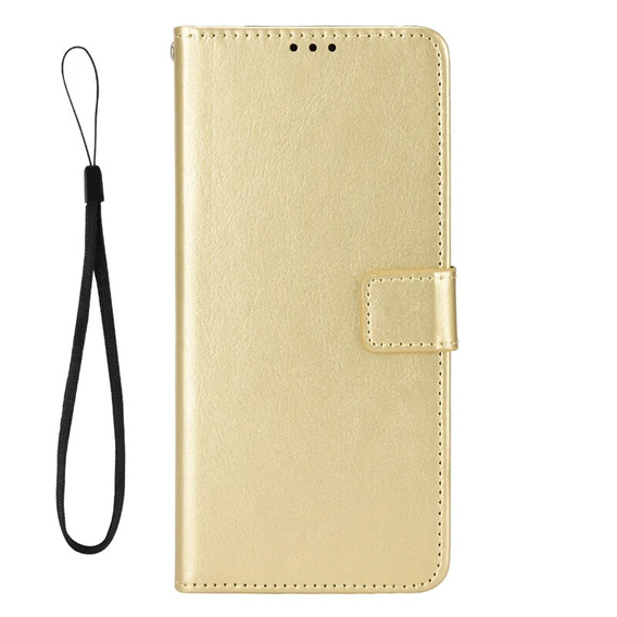 Flip case for Motorola Edge 50 Neo / Motorola ThinkPhone 25, Crazy Horse Wallet, gold