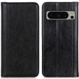 Case for Google Pixel 8 Pro, Wallet Litchi Leather, black