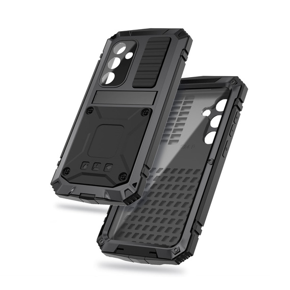Armored case for Samsung Galaxy S24, R-JUST, silver