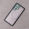 Magnetic Dual Glass MagSafe case for Samsung Galaxy S22 Ultra, green