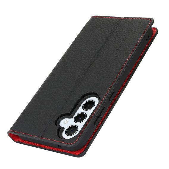 Flip case for Samsung Galaxy S25, Litchi Skin Grain, black