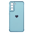 Case for Samsung Galaxy S21 FE, Electro heart, blue