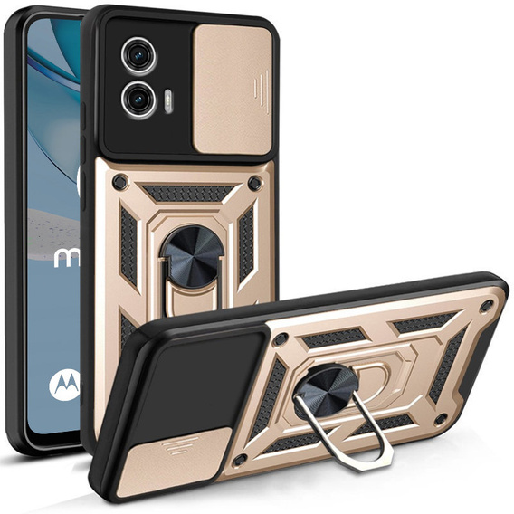 Case for Motorola Moto G53 5G, CamShield Slide, gold