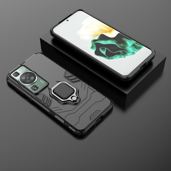 Case for Huawei P60 / P60 Pro, Kickstand Ring, black