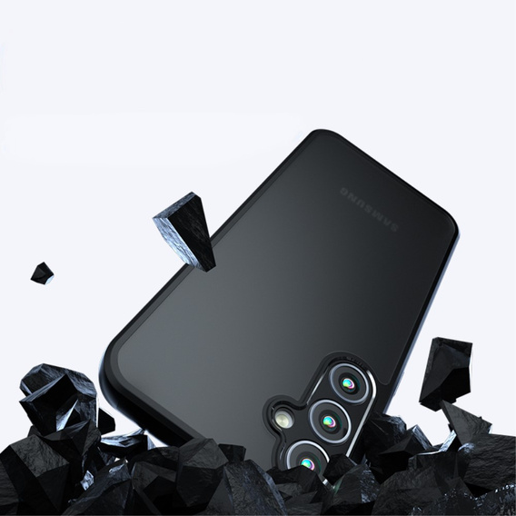 Case for Samsung Galaxy A35 5G, Fusion Hybrid, with camera protection, transparent / black