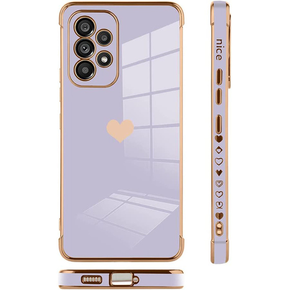 Case for Samsung Galaxy A33 5G, Electro heart, purple