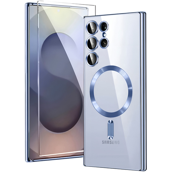 Case for Samsung Galaxy S25 Ultra, Electro MagSafe, dark blue + Screen Glass