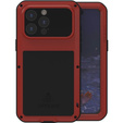 Love Mei Case for iPhone 15 Pro Max, armored with glass, red