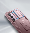Armored case for Samsung Galaxy A35, Dexnor Full Body (Two Frames), pink rose gold