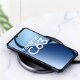 Case for Realme C63, with magnetic sheet, transparent / black