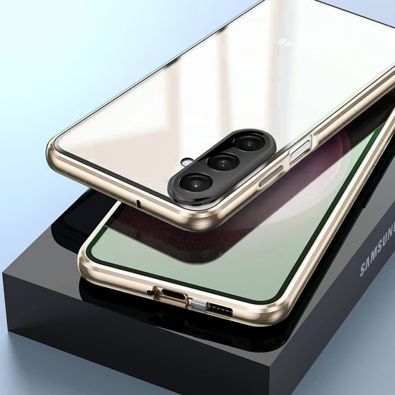 Case for Samsung Galaxy A26, Magnetic Dual Glass, gold