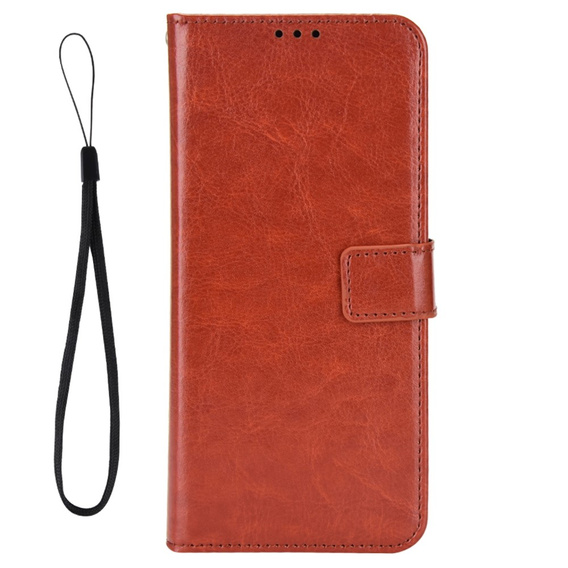 Flip case for Infinix Hot 20i, Crazy Horse Wallet, brown