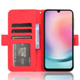 Flip case for Samsung Galaxy M55 5G, Card Slot, red