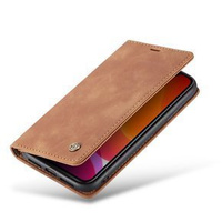 CASEME case for iPhone 11, Leather Wallet Case, brown