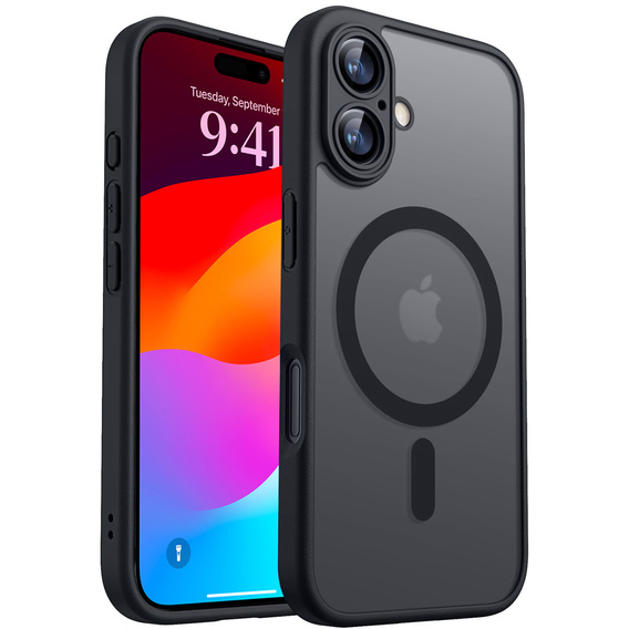 Matt Case for iPhone 17, for Magsafe, matt black
