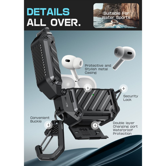 Supcase Unicorn Beetle Pro MagSafe IP68 protective case for Apple AirPods Pro 3