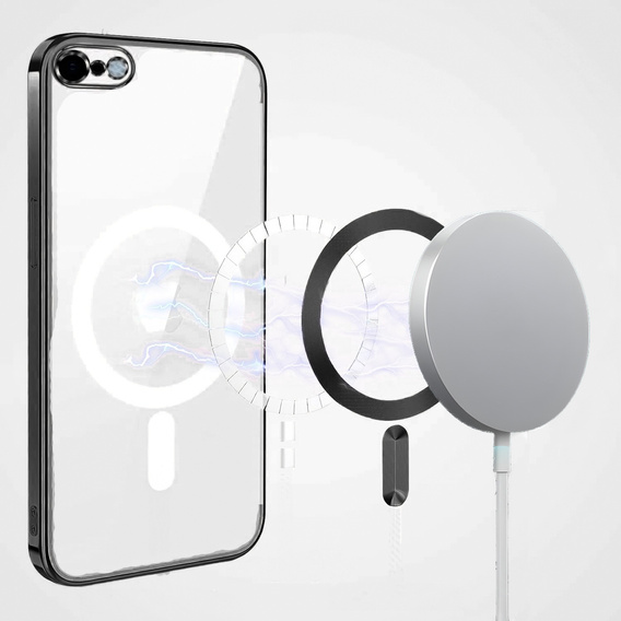 Case for iPhone 7 / 8, Electro MagSafe, black + Screen Glass