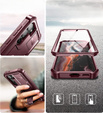 Armored case for Samsung Galaxy S23, Dexnor Full Body (Two Frames), red