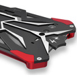 Armored case for Asus ROG Phone 7 5G, Aluminum Alloy, black / red