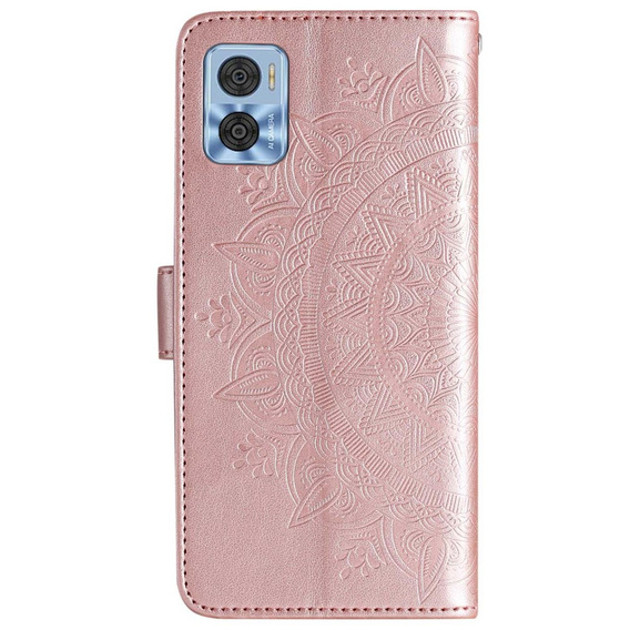 Flip case for Motorola Moto E22 / E22i, Mandala, pink