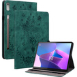Flap case for Lenovo Tab P12, flower, green