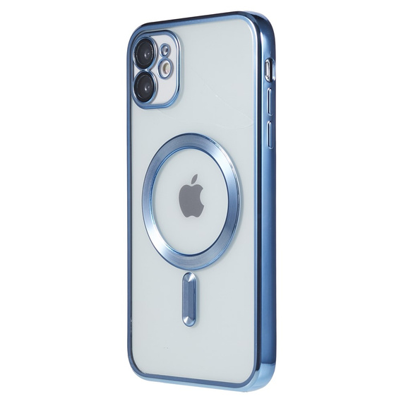 Case for iPhone 12, Electro MagSafe, blue + Screen Glass