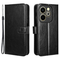 Flip case for Infinix Hot 40i, Crazy Horse Wallet, black