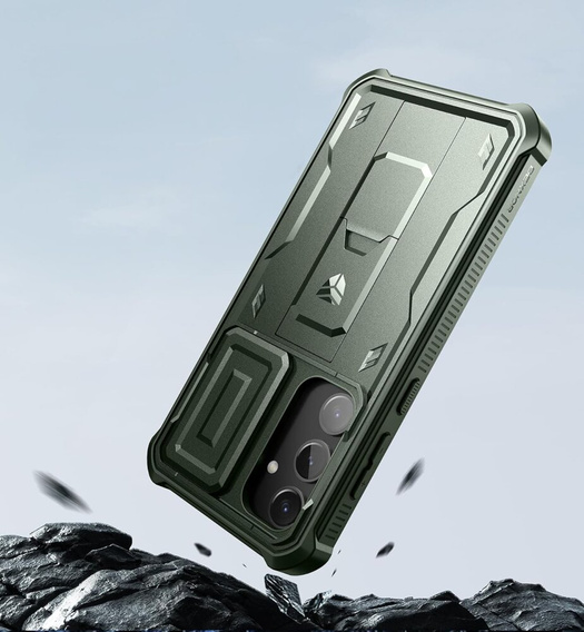 Armored case for Samsung Galaxy S24 Plus, Dexnor Full Body (Two Frames), green