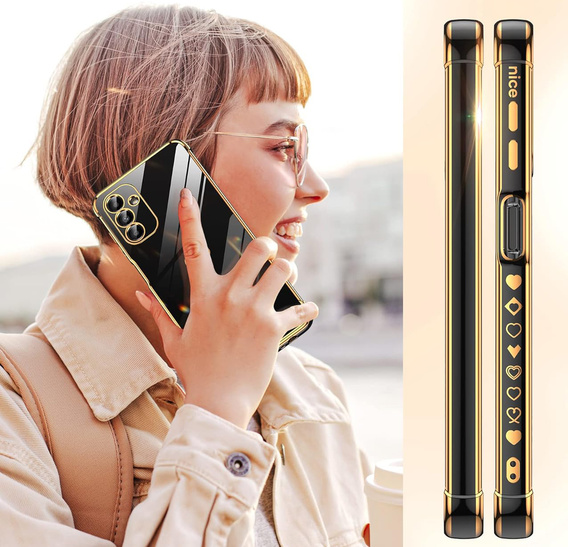 Case for Samsung Galaxy A26, Electro heart, black + Glass 9H