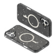 Case for iPhone 17, for MagSafe, glitter, translucent black