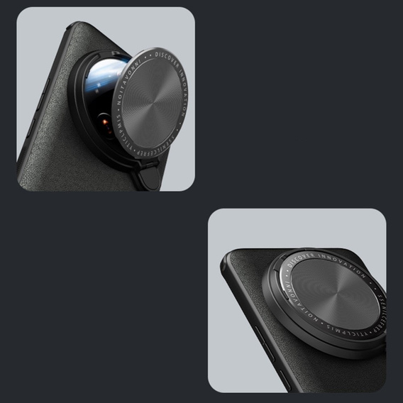 Case for Xiaomi 14 Ultra, armored Nillkin, Camshield Prop Leather Coated, for Magsafe, black