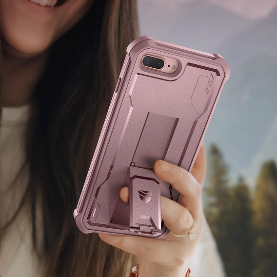 Armored case for iPhone 7 Plus / 8 Plus, Dexnor Full Body, pink rose gold