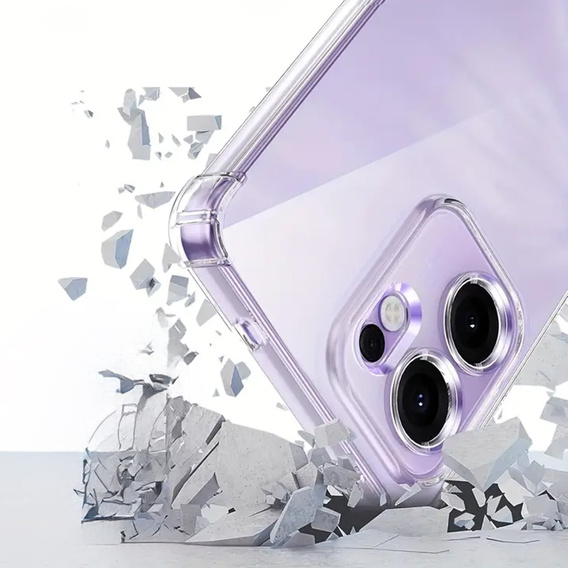 Case for Oppo Reno 14F, reinforced, with camera protection, transparent